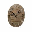 Ceas perete, decor rama lemn rustic, 30cm, Nedis CLWA002WD30