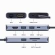 Adaptor multiport USB-C-->HDMI, Vga, 3xUSB PNI-MP10