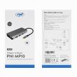 Adaptor multiport USB-C-->HDMI, Vga, 3xUSB PNI-MP10