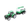 Jucarie set de 3 tractoare rosu, galben si verde cu 3 remorci pentru ferma DISCR20
