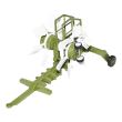 Tractor albastru jucarie cu incarcator frontal si utilaj grebla agricola Farm Truck cr21a