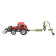 Tractor rosu jucarie cu incarcator frontal si utilaj grebla agricola Farm Truck cr21r