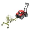 Tractor rosu jucarie cu incarcator frontal si utilaj grebla agricola Farm Truck cr21r