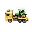 Camion galben tip trailer cu detalii autentice pe baterii impreuna cu tractor verde de jucarie cr23a DISCR23A  
