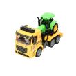 Camion galben tip trailer cu detalii autentice pe baterii impreuna cu tractor verde de jucarie cr23a DISCR23A  