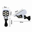 Lampa cu panou solar, 77 LED-uri, camera falsa, senzor de miscare, cu telecomanda, JD-2178T