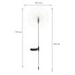 Lampa solara gradina cu senzor lumina,90 micro LEDuri, alb cald, 84cm, Garden of Eden 11724