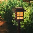 Lampa solara de gradina cu senzor lumina, 1 LED, imitatie flacara, Garden Of Eden 11403B