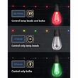 Ghirlanda luminoasa solara, 84 LED-uri si 15 becuri RGB, 14m, aplicatie bluetooth, S14 11748 Garden of Eden