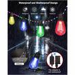 Ghirlanda luminoasa solara, 84 LED-uri si 15 becuri RGB, 14m, aplicatie bluetooth, S14 11748 Garden of Eden