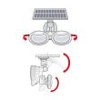 Reflector cu panou solar, 2 proiectoare, senzor miscare, 8W, 500lm, 2000mA, 55283 Phenom