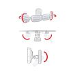 Set reflector cu panou solar si 4 proiectoare, senzor miscare, 10W 600lm, 4800mA, cablu 3 m, 55285 Phenom