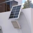 Sistem iluminat proiector LED cu panou solar 12W cu reflector LED 100W, acumulator, cu telecomanda BK87438