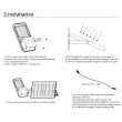 Sistem iluminat tip panou solar, 25W cu reflector, LED, 150W, cu acumulator si telecomanda BK87439