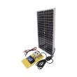 Panou solar 30W regulator 12-24V/10Ah 2 USB-uri, cablu 6m+2m pt baterie BK87443