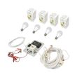 Set panou solar 50W 12-24V priza bricheta 4 becuri 5W BK87420