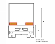 Placa reflectorizanta vehicul lung (in chenar) 565x200mm 4004MUK Reflex