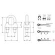 Set 5 bucati brida galvanizata M10, 40mm 09523448 UNIQ