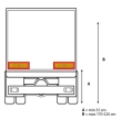 Set 2 autocolante reflectorizante vehicul lung, in chenar, 565x200mm 4004MSA Reflex 