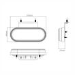 Lampa gabarit 124x49, LED, cu suport 02374 Amio