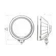 Proiector faza lunga fi225, bec H1 24V, pozitie cu LED, M710622 Mars