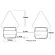Kit lampi remorca 100x90, cu  cablu 7.5m, cu triunghi si magneti, cu 4 functii,  L1070-Z