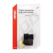 Set mufa conector cu 3 pini, set mama-tata, Econoseal Japan, impermeabila, AMIO 04347