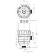 Filtru de aspiratie cu valva pentru erbicidator, fi25mm, Agroplast AP16FSM