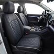 Husa pentru 1 scaun peste tetiera, cu laterale, Negru+Albastru, Vittoria, Swissdrive VITOBLU