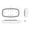 Girofar rampa transversal 31x16cm, 84Led-uri, 12-24V, Galben BLK0032