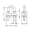 Brida galvanizata DIN741, pentru cablu fi6, M6, 09520036 UNIQ