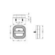 Lampa spate 107x107, 3 functii, LED, dreapta TruckLed L2416