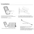 Sistem iluminat proiector LED cu panou solar 12W cu reflector LED 100W, acumulator, cu telecomanda BK87438