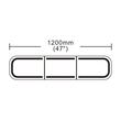 Girofar rampa transversal Led, 120x20cm, 12-24V, albastru, Roof bar TB2 BLK0068