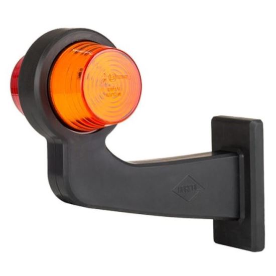 Lampa gabarit brat 192mm, cotit la 90°, LED, Old School, dreapta, LD 2621 Horpol 