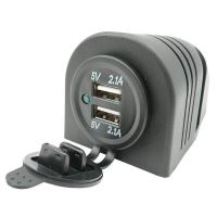 Priza cu 2 USB, 2x2.1A, 12/24V, HUGO 42719 CarCo