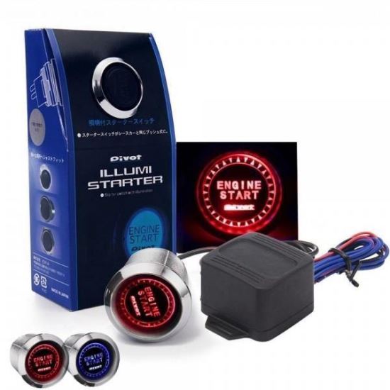 Buton pornire cu LED, kit cablaj cu modul, 12V ES02
