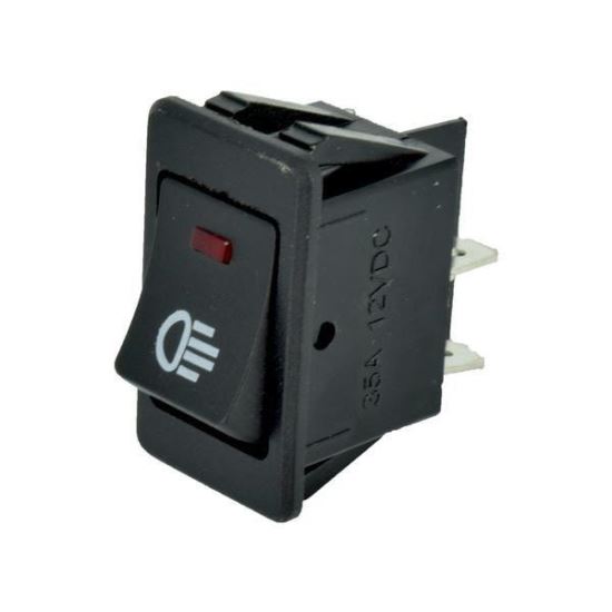 Intrerupator basculant cu LED, 12V 35A, proiector, ASW