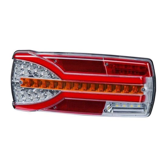 Lampa stop 305x132, 7 functii, ceata, mers inapoi, numar si semnalizare dinamica, dreapta, incolor, Carmen LZD 2301 Horpol