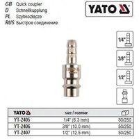 Mufa rapida tata 1/4" pt furtun aer comprimat YT-2405