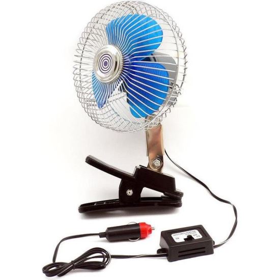 Ventilator 12V, fi20cm, metalic, prindere clips, 42566 CarCo