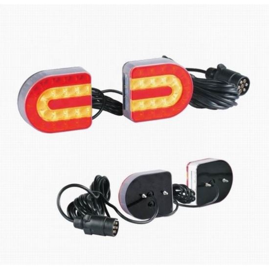 Kit lampi remorca 118x100, cu numar, cablu 7.5m, magnet, LED TB-10LED-3M