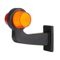 Lampa gabarit brat 192mm, cu cot, galben cu rosu, LED tip NEON, dreapta LD 2626 Horpol