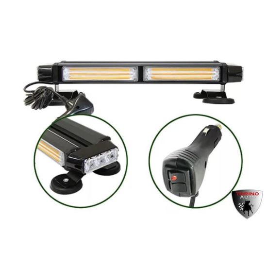Girofar rampa transversal 37cm, cu magnet, 12V Black 813-2C4S