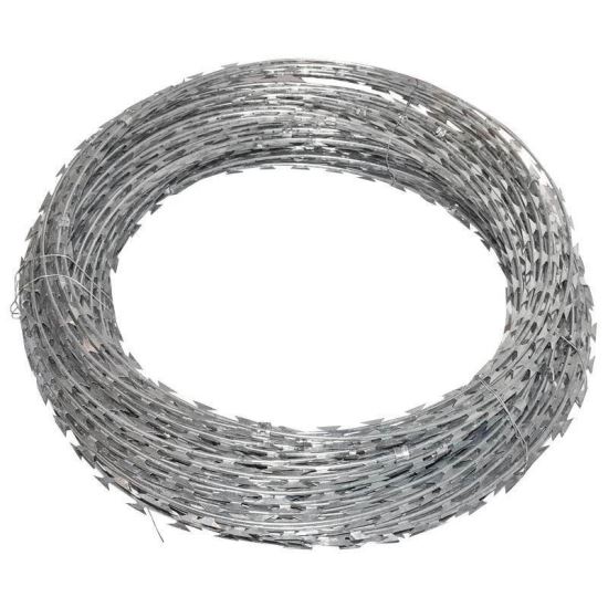 Sarma ghimpata NATO cu lame, spiralata 450mm, 7kg/rola, 15m intinsa, (concertina galvanizata) DA18