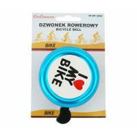 Sonerie bicicleta I LOVE MY BIKE albastra 68468 CarCo