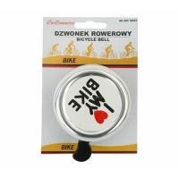 Sonerie bicicleta I LOVE MY BIKE argintie 68467 CarCo