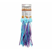 Ornament ghidon cu panglici albastru-mov-roz, 68448 CarCo