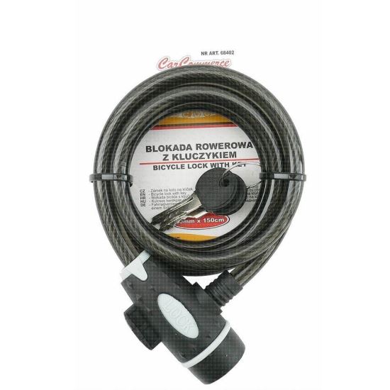Antifurt bicicleta, cablu otel fi 10mm, 150cm cu cheie, 68402 CarCo