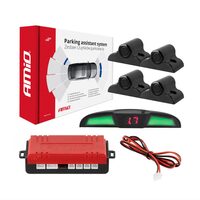 Set 4 senzori de parcare cu afisaj cu LED, montare pe bara negri, Truck, Van, 02286 Amio